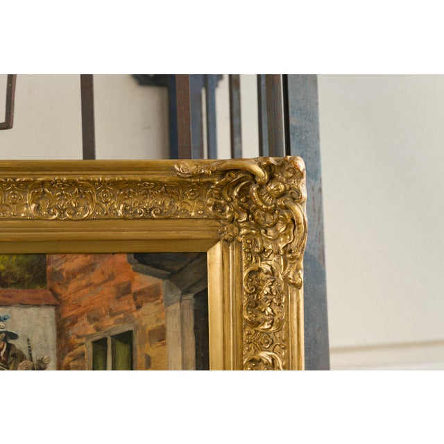 English 19th Century Genre Painting by Charles Hunt Jr, Entitled The Intruder For Sale - Image 9 of 12