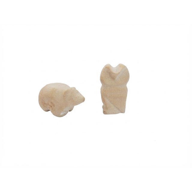 Vintage Hand-Carved Inuit-Style Soapstone Nativity Scene Set For Sale - Image 14 of 16