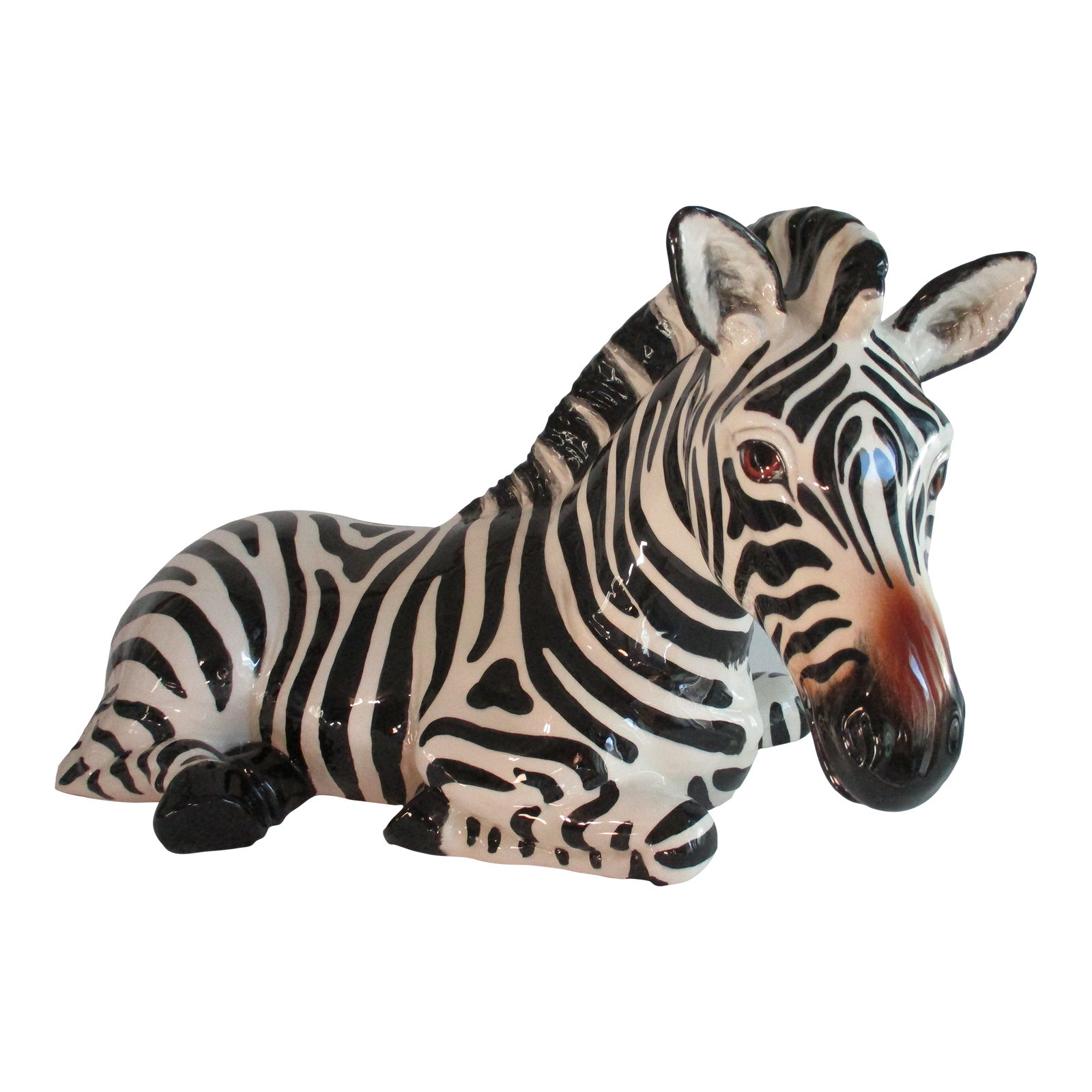 Italian Style Ceramic Zebra Chairish