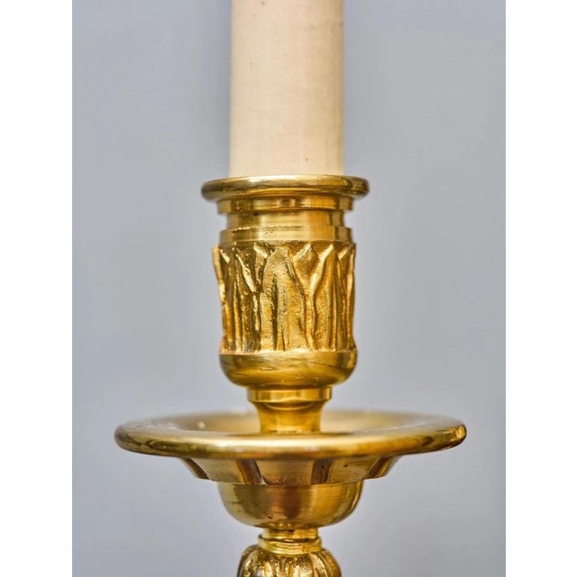 Metal Neoclassical Wall Lamp in Cast Brass For Sale - Image 7 of 9