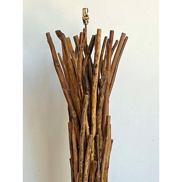 Vintage Palecek Natural Branch Floor Lamp For Sale - Image 12 of 16