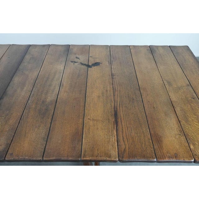 Antique Swiss Folding Dining Table in Oak, Mid-19th Century For Sale - Image 12 of 18