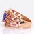 Metal 1.4ct Statement Tanzanite Ring w Pink Sapphire Accents in Solid 14K Yellow Gold For Sale - Image 7 of 7