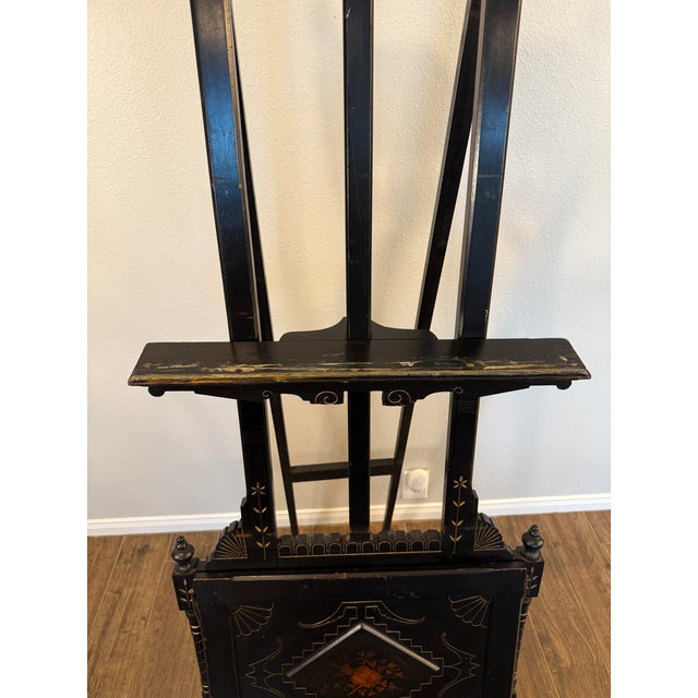 Antique 19th Century Eastlake Ebonized Cherry Studio Easel Aesthetic Movement Portfolio Stand For Sale - Image 15 of 18
