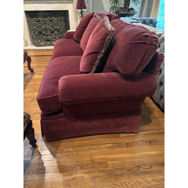 Contemporary Velvet Sofa For Sale In New York - Image 6 of 8