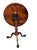 Wood Antique George III Mahogany Tilt-Top Tea Table With Satinwood Inlay & Ball-and-Claw Feet | Birdcage Tripod Base For Sale - Image 7 of 13
