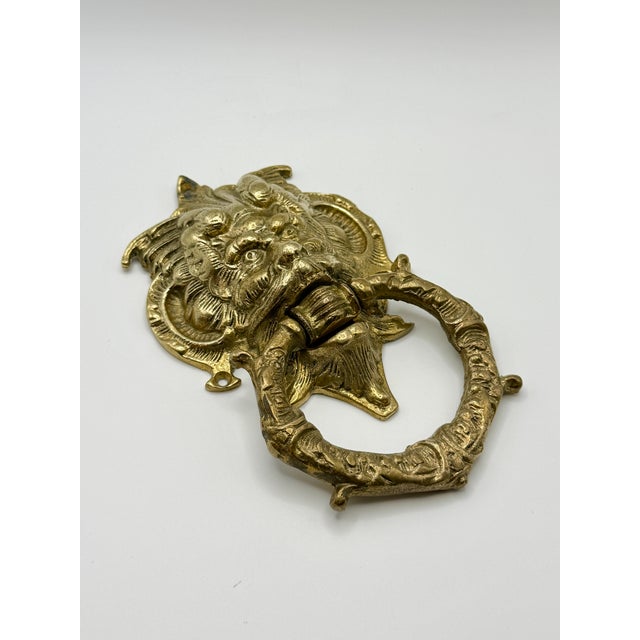 Add timeless European character to your home with this vintage Italian solid brass Gothic door knocker. Featuring a...