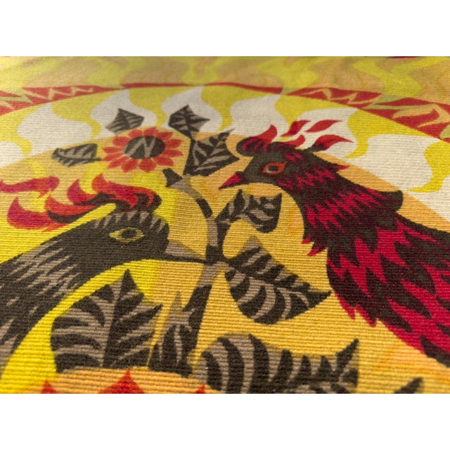Yellow 1960s “Les Phénix” Wool Tapestry by Alain Cornic, Atelier Robert Four For Sale - Image 8 of 18