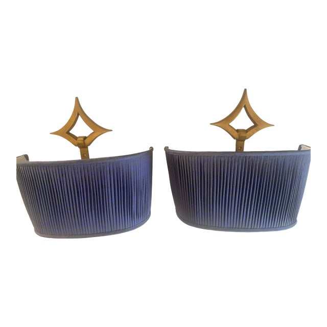 1930s Marcel Guillemard Signed Bronze Wall Scones For Sale