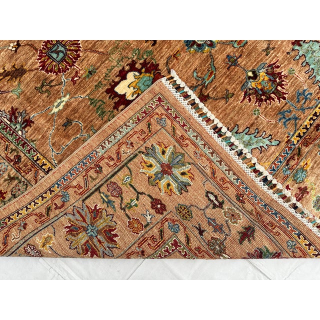Camel Sultanabad Hand-Knotted Wool Rug - 9'3" X 6'9" For Sale - Image 17 of 17