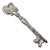 Sterling Silver Rampant Lion Skeleton Key Brooch Pin by Towle For Sale