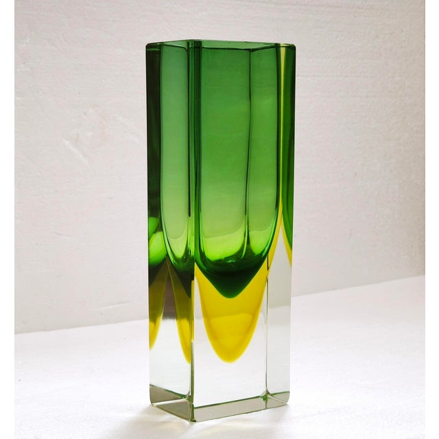 Large Vintage Rectangular Block Vase in Murano Sommerso, Italy, 1960s For Sale - Image 6 of 18