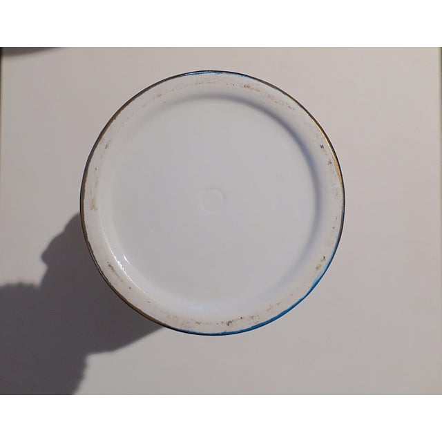 French Sèvres Style, German Porcelain Urn, Neoclassical, Blue & Gold, Circa 19th Century For Sale - Image 18 of 18