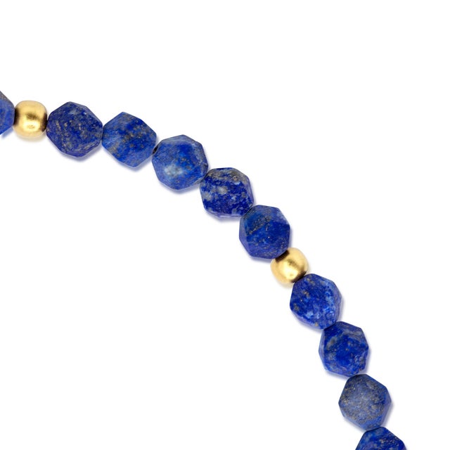 2020s Beaded Lapis Lazuli Princess Necklace For Sale - Image 5 of 7
