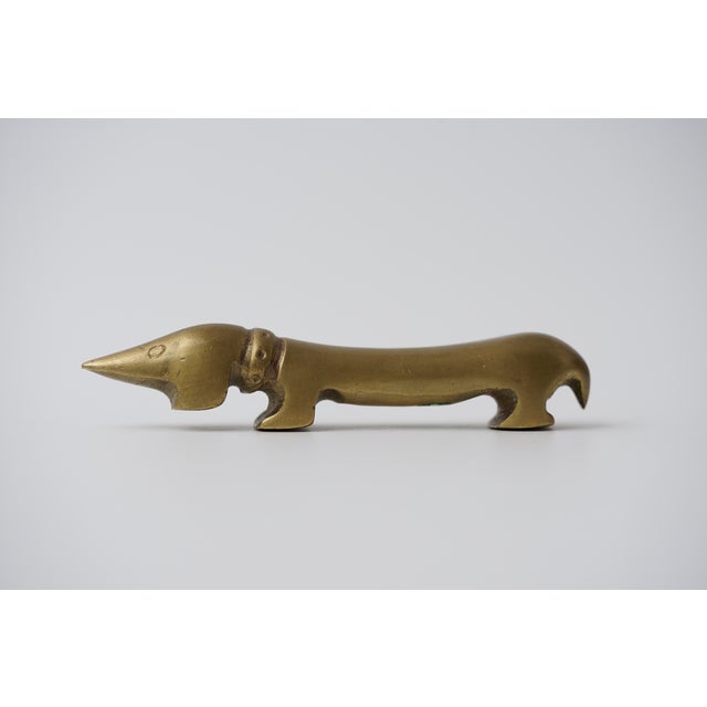 Vintage Brass Bottle Opener in the shape of a Dachshund by Walter Bosse for Herta Baller, 1950s For Sale - Image 11 of 11