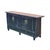 Asian Vintage Distressed Black Hardware Credenza Console Sideboard Cabinet For Sale - Image 3 of 17