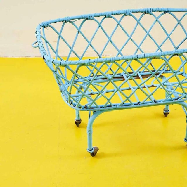 Discover this charming vintage-style blue basket, a unique design piece perfect for any setting. Crafted from high-quality...