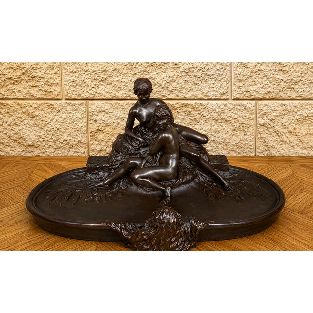 Joé Descomps-Cormier, Nude Figurative Composition, 1890s, Terracotta For Sale - Image 5 of 6