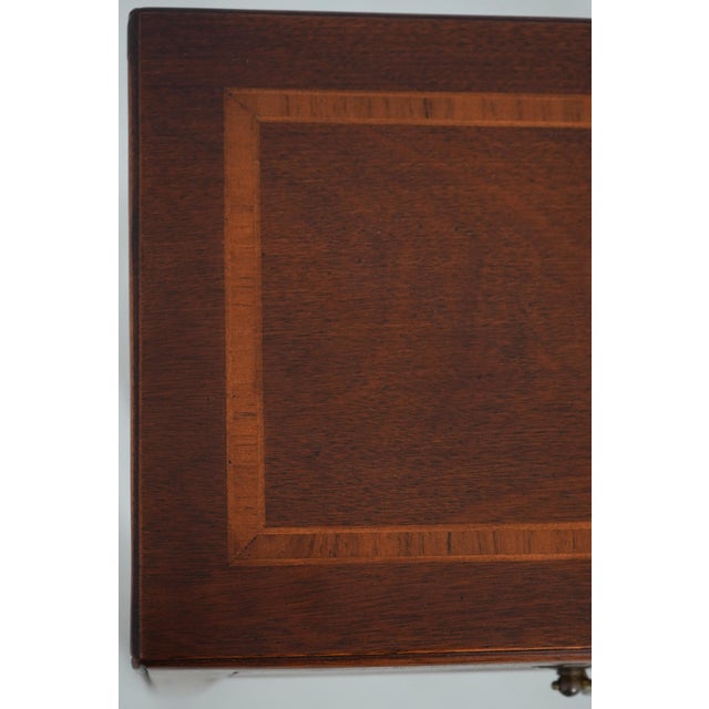 Mahogany Inlaid 2 Drawer Console Table For Sale - Image 12 of 17