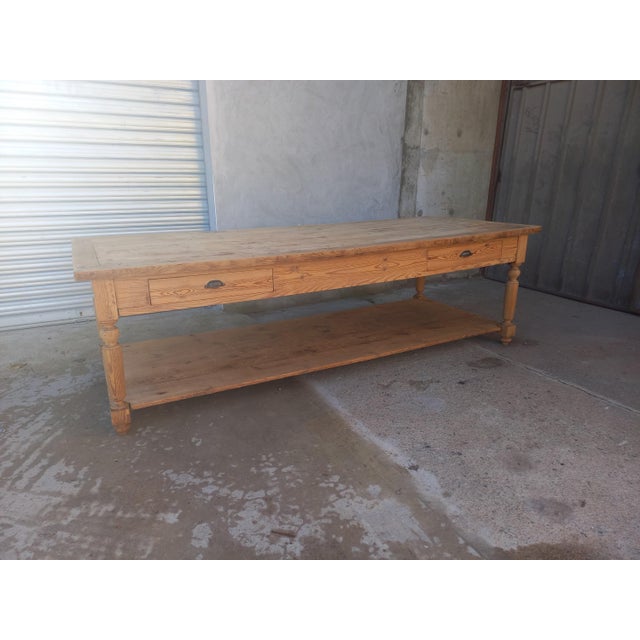 Large Dining Table with Drawers, 1890s For Sale - Image 6 of 18