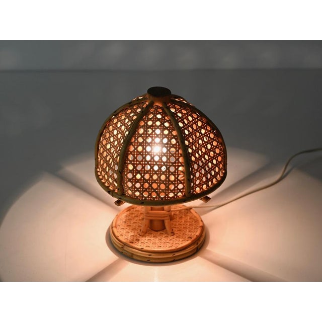Table Lamps in Bamboo, Rattan and Vienna Straw by Louis Sognot, Italy, 1960s, Set of 2 For Sale - Image 9 of 13