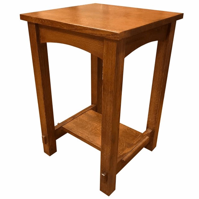 (Michael's Cherry) Mission Mortise and Tenon End Table For Sale - Image 4 of 9