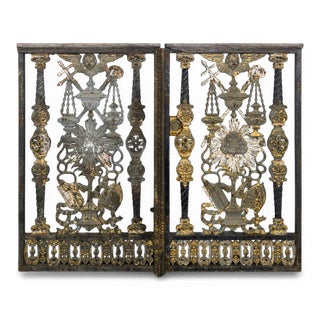 Late 19th Century Cast Iron Church Chancel Doors, Set of 2 For Sale