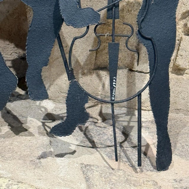 1970s Curtis Jere Mid-Century Modern Iron Music Band Sculpture Mid Century For Sale - Image 10 of 11