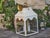 Mid-Century Modern Mid 20th Century White Painted Metal Lantern with Glass Panels and Pagoda Top, USA Wired For Sale - Image 3 of 8