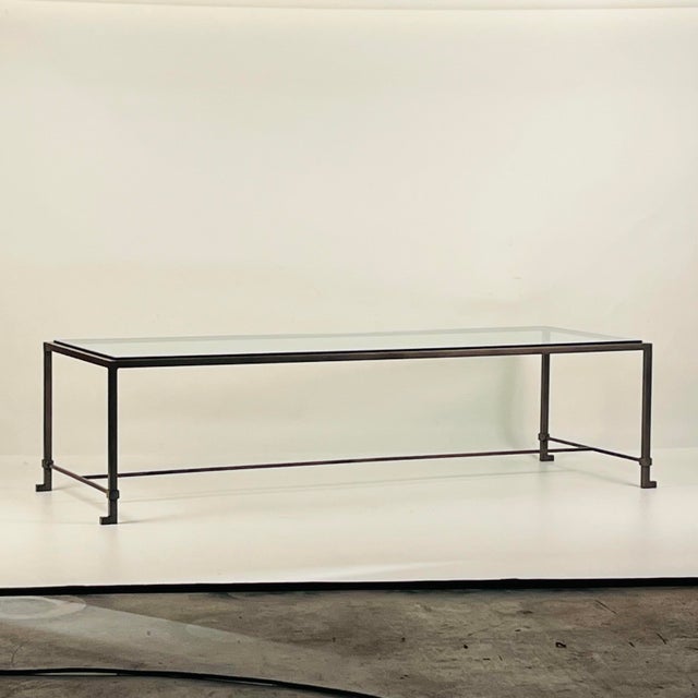 Modern Narrow Glass 'Diagramme' Coffee Table by Design Frères For Sale - Image 3 of 6