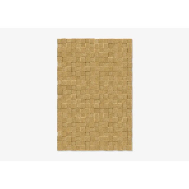 Contemporary Natural Square Textured Rug from Marqqa For Sale - Image 3 of 3
