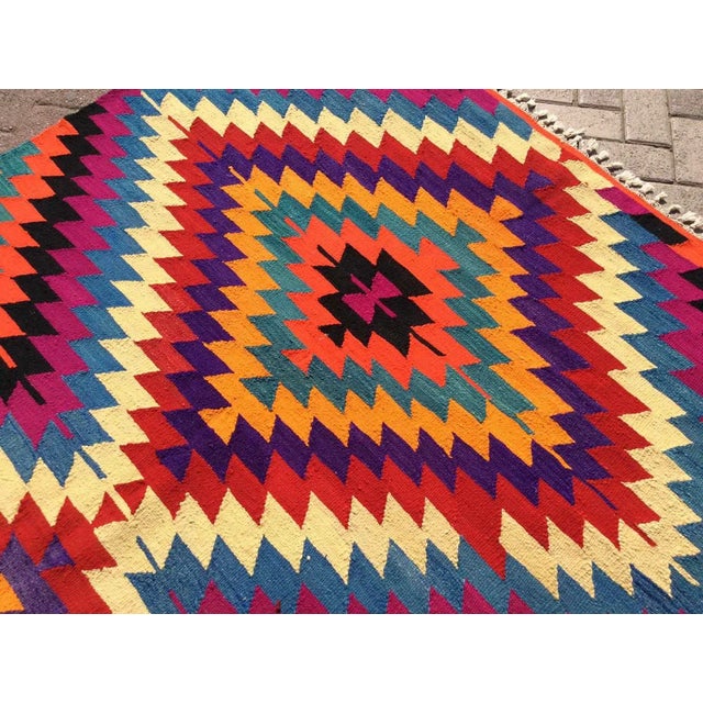 Bohemian Style Kilim Rug - 65" X 110" For Sale - Image 4 of 9