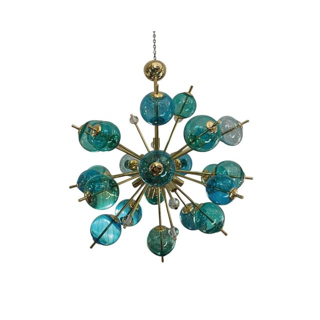 This spectacular Sputnik-style ceiling lamp is a true work of art, combining the sophistication of 20th-century vintage...