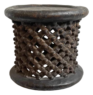 Vintage African Bamileke Tribal Stool / Side Table