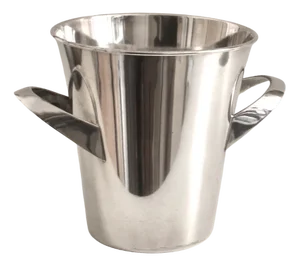 Vintage Silver-Plated Metal Wine Cooler by Wilhelm Wagenfeld for Wmf, 1950s