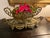 Antique Czech Gilt Bronze Coupe and Plateua Centerpiece With a Bohemian Glass Fruit Arrangement. For Sale - Image 10 of 13