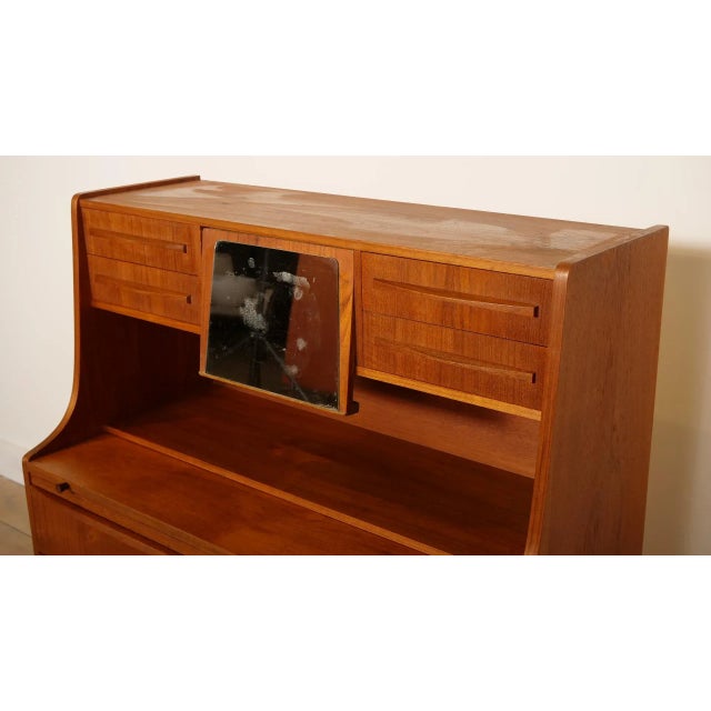 Wood Vintage Secretaire in Teak, 1960s For Sale - Image 7 of 12