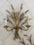 Hollywood Regency Vintage Italian Wheat Sheaf Wall Sconces – Pair of Gilt Tole Metal Hollywood Regency Sconces - a Pair For Sale - Image 3 of 9