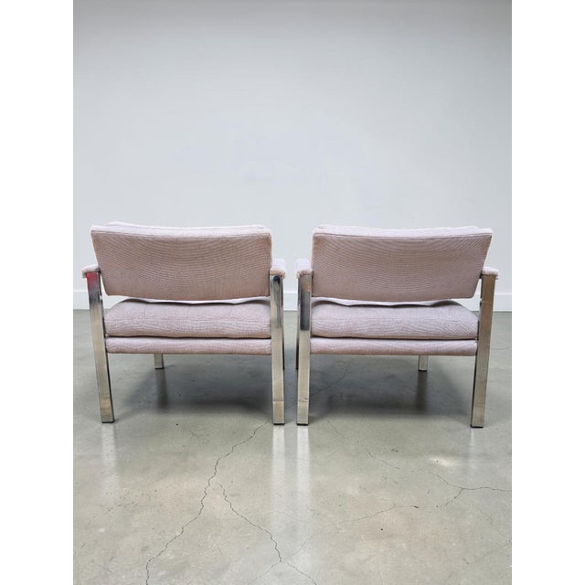 1970s 1970s Pair of Lounge Chairs Style of Milo Baughman For Sale - Image 5 of 13