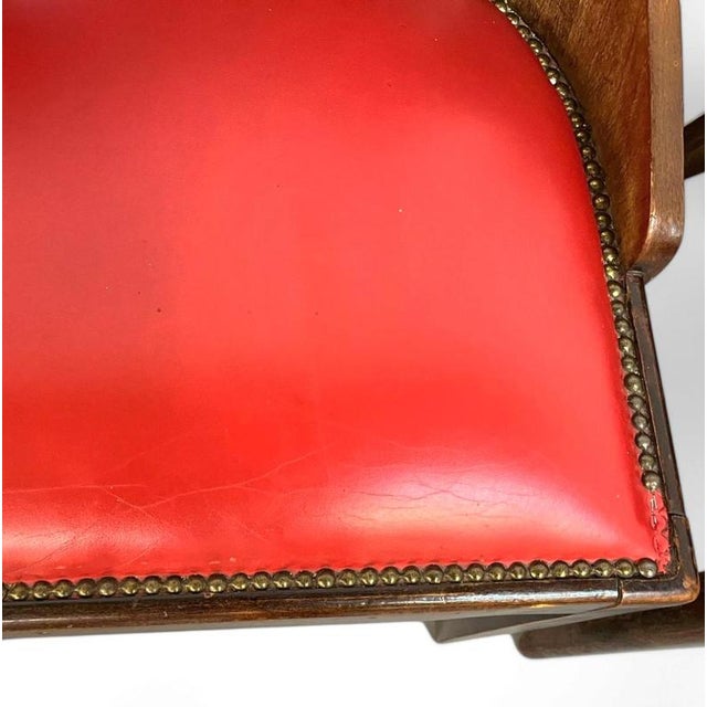 Brown Art Deco Chairs by Kortrijkse Kunstwerkstede for for De Coene Frères, 1930s For Sale - Image 8 of 16