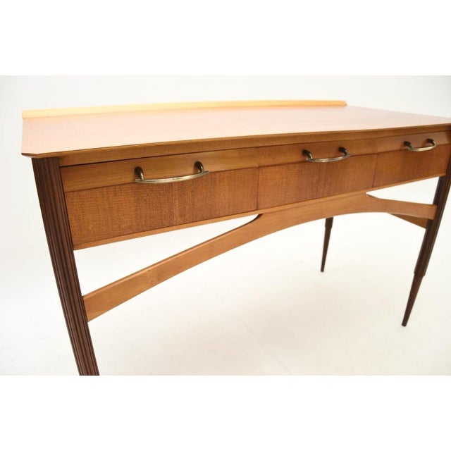 Vintage French Satin Wood Console Table, 1950s For Sale - Image 9 of 11