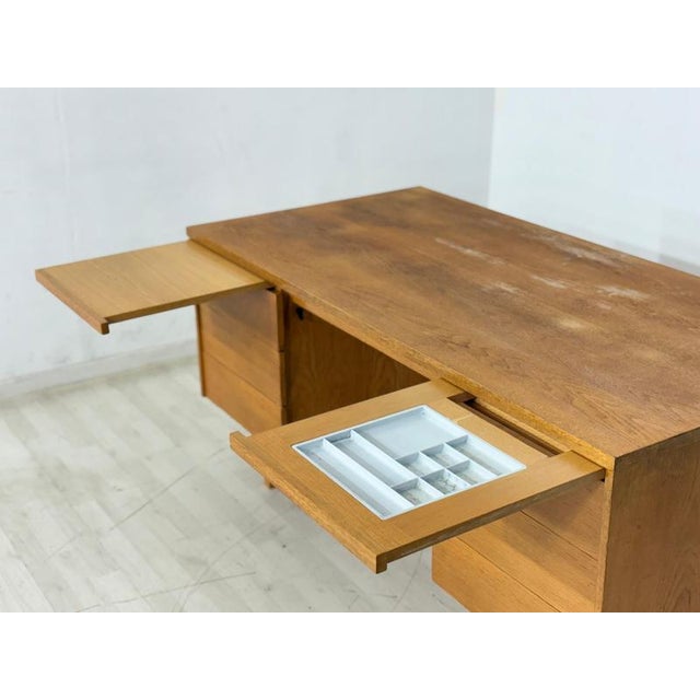 Brown Vintage Freestanding Desk in Oak from Ikea, 1960s For Sale - Image 8 of 17
