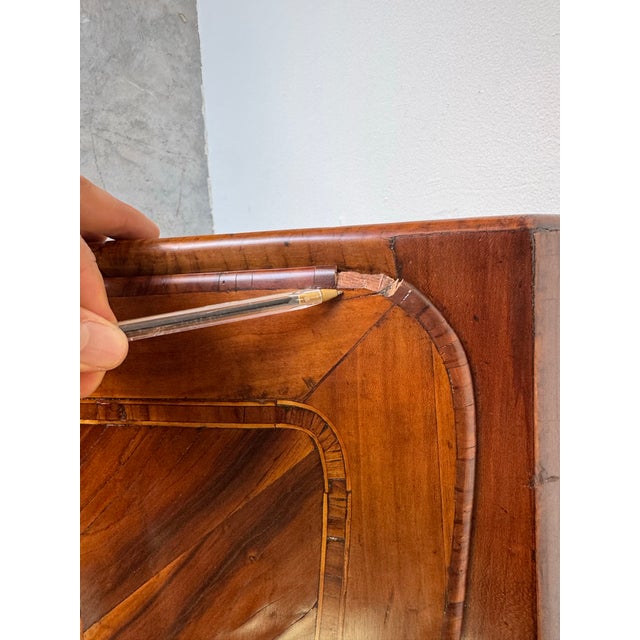 Antique French Louis XV-Style Inlaid Drop-Front Secretary Desk For Sale - Image 12 of 12