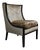Crushed Velvet Occasional Chair With Leather For Sale