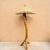 Vintage 1970s monumental coastal bamboo floor lamp. This is a unique, solid piece of curved bamboo, weaved with wicker to...