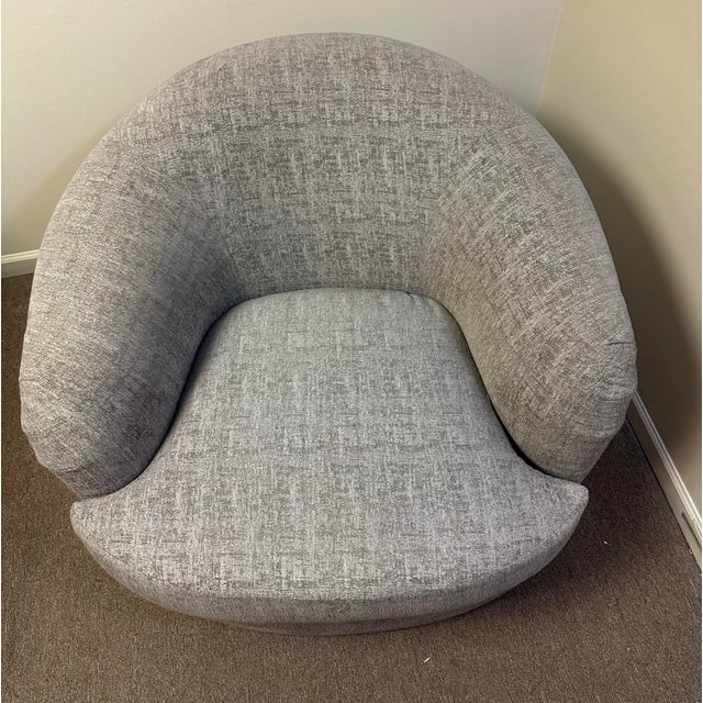Super clean and comfortable custom made interior designer swivel chairs in a taupe gray. Being sold separately, buy one or...