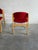 Pair of Vintage Danish Duba Bentwood Dining Chairs Red Upholstery Scandinavian Modern For Sale In Los Angeles - Image 6 of 8