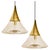 Cone Shape Brass & Clear Glass Pendant Light from Limburg For Sale - Image 14 of 14
