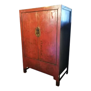 1930s Red Chinese Storage Wardrobe