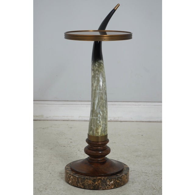 Age: Approx: 15 Years Old Details: Brass Trimwork High Quality Construction Solid Brass Hardware Stone Base Marble Overlay...